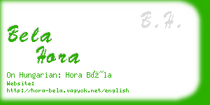 bela hora business card